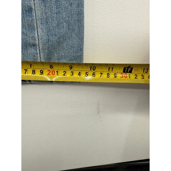 True Religion Straight Flap Natural Big T Mens 38x30 Thick Stitch Blue Fade Y2K - Picture 10 of 10